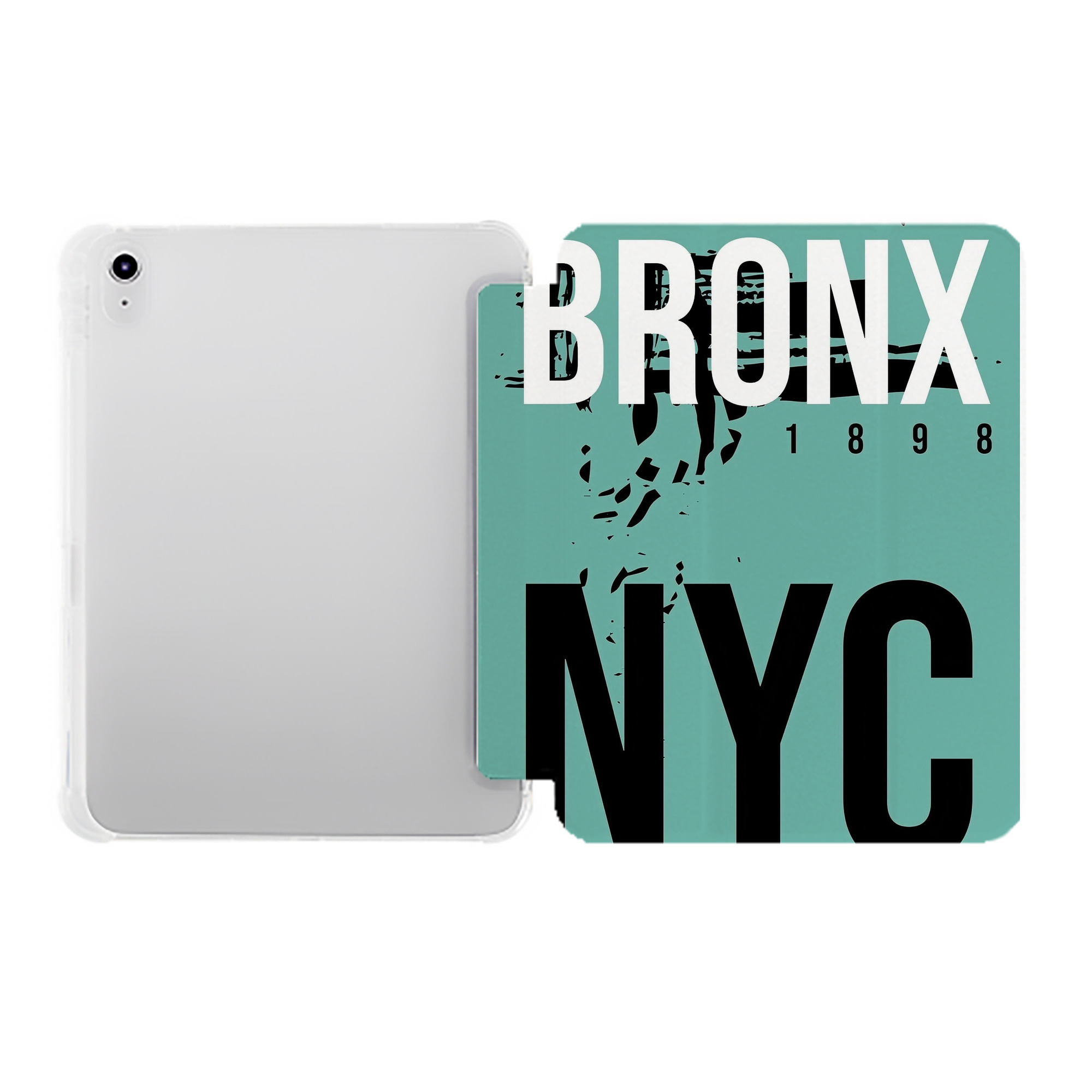 New York Yankees 186 Premium Tri-Fold PU Leather & Silicone IPad Case With Pencil Slot – Fits 9.5,10.5,10.9 – Adjustable Stand, Slim, Protective